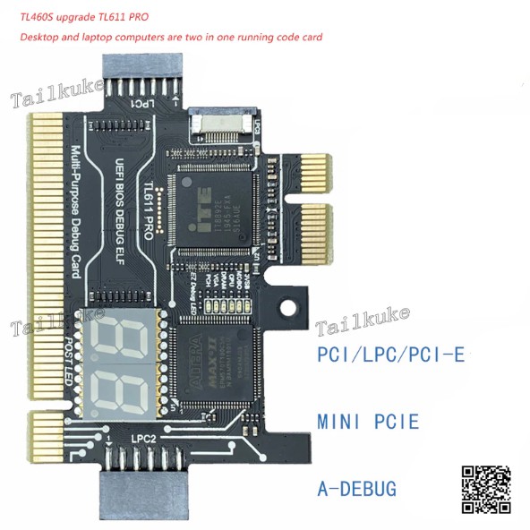 TL611 pro thay cho TL460s Plus Card Test Main H61 H81 hỗ trợ nhiều dòng main (Không bảo hành)