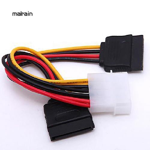 Cáp chuyển đổi nguồn 4 Pin IDE Molex sang 15 Pin 2 Serial cho ổ cứng SATA chất lượng cao