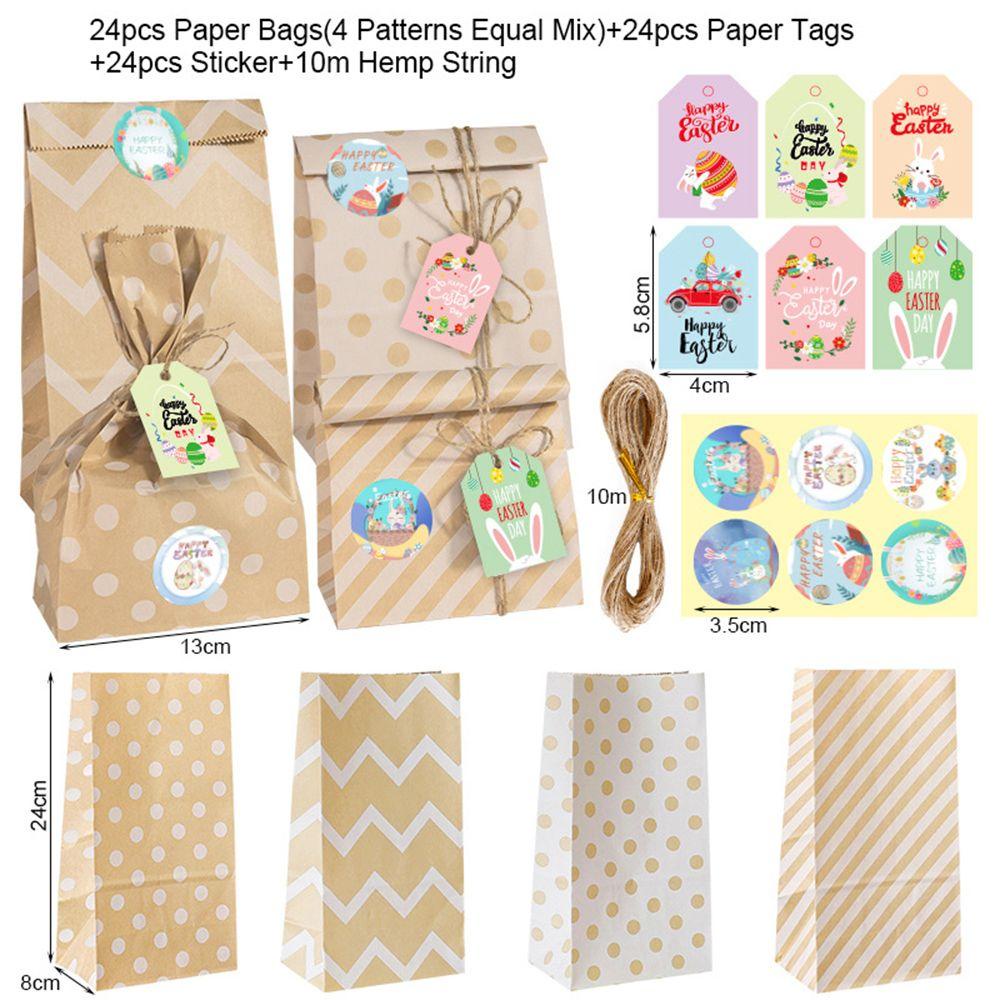 Set 72 Túi Đựng Bánh Quy Hình Thỏ Phục Sinh