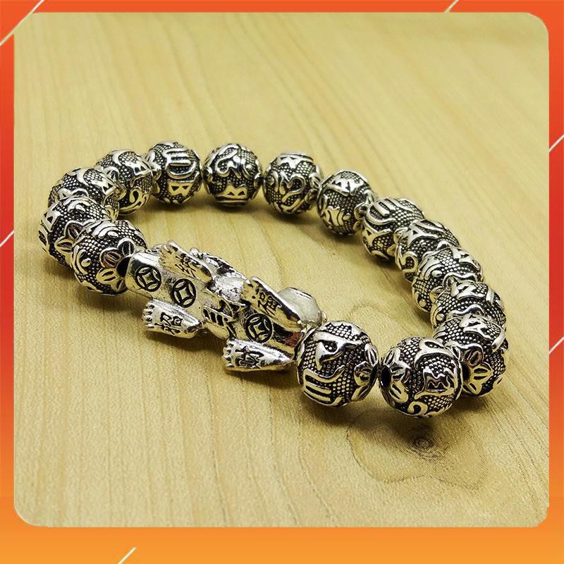 Chuỗi Bạc  Chuỗi Bạc Khắc Thần Chú   10ly CHUỖI TAY BẠC