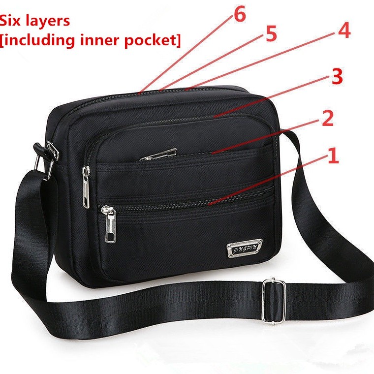 Túi Đeo Chéo Nhiều Ngăn Phong Cách Doanh Nhân Sang Trọng Thời Trang Nam