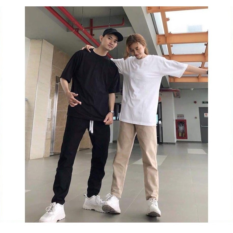 áo thun tay lỡ nam &amp; nữ FOME RỘNG chất thun xịn 4T04