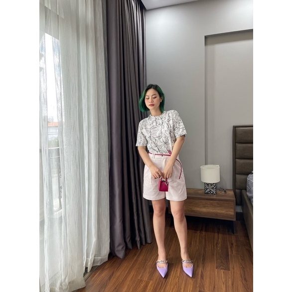 Áo thun nữ linen xớ. Hình cận vải shop chụp thật