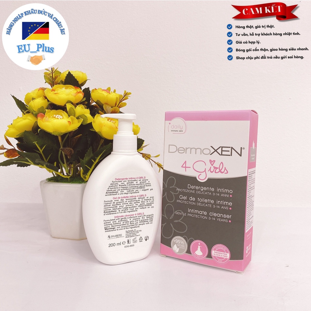 Dung dịch vệ sinh cho bé gái 3-14 tuổi Dermoxen