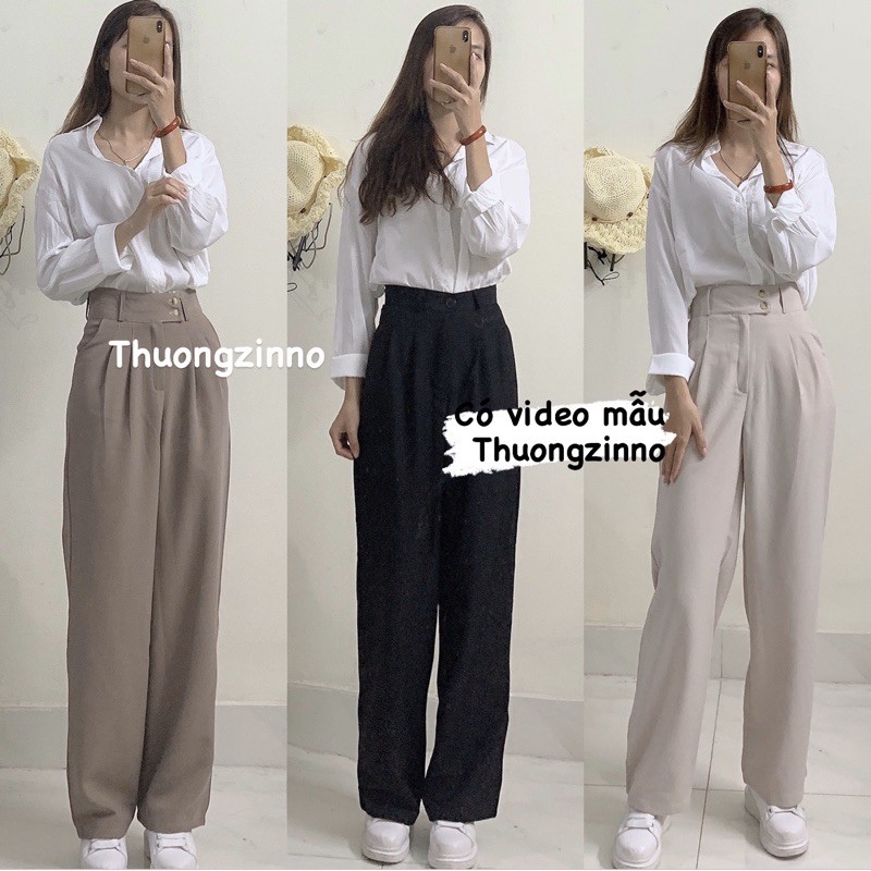 m[Ảnh thật/ Video] Quần ống rộng đủ màu - Quần ống suông dáng rộng