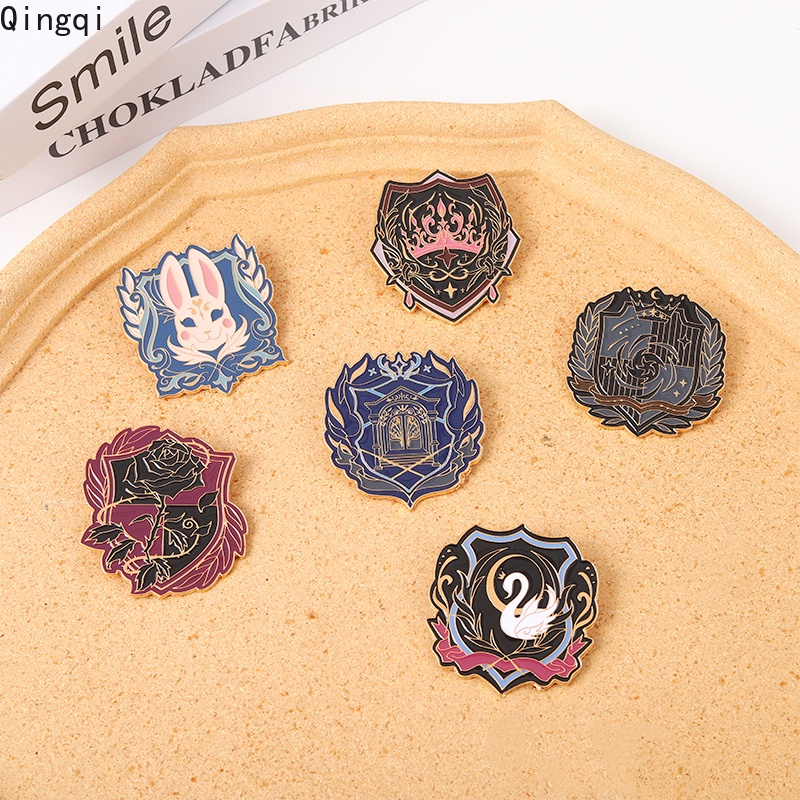 Ghim cài áo Miss Zoe kim loại tráng men hình hoa hồng/chú thiên nga cho bạn bè