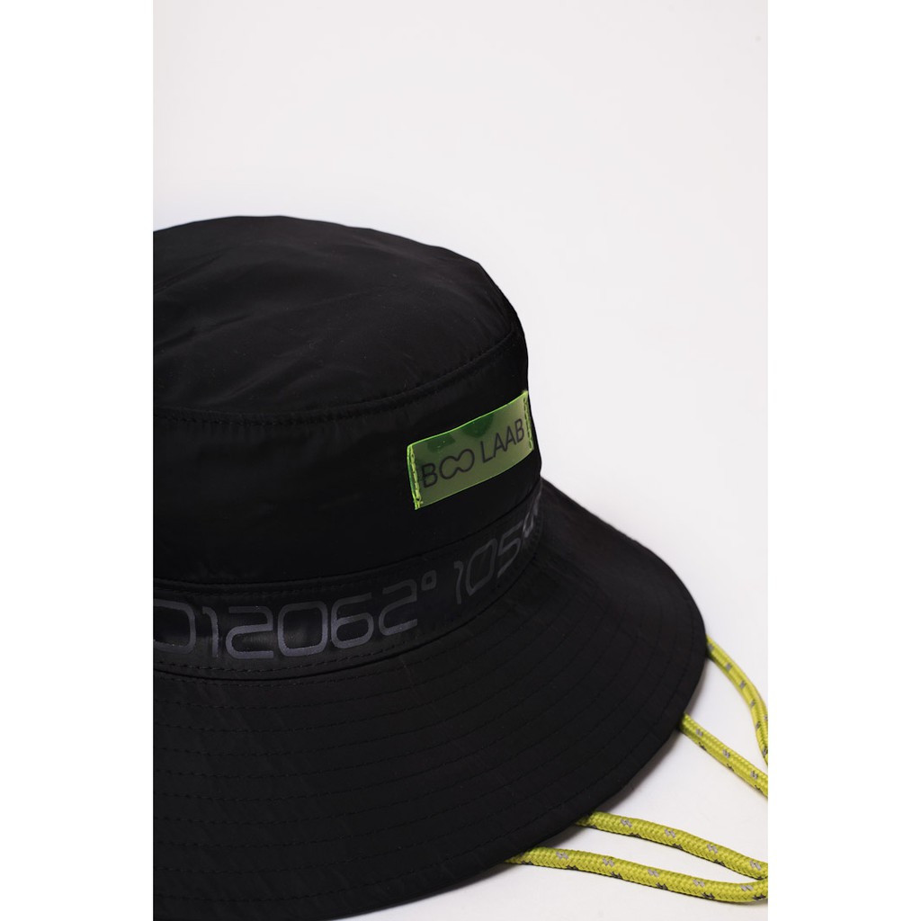 Mũ Bucket Unisex BOO Phối Dây Đeo Thời Trang Hàn Quốc Đính Patch BOOLAAB