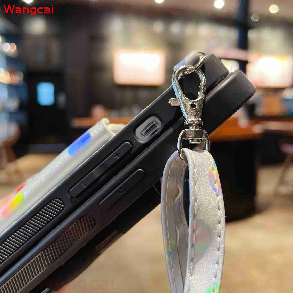 Ốp điện thoại kèm ví họa tiết chấm bi với dây đeo thích hợp cho iPhone 12 Mini 12 11 Pro Max XS Max XR X 7 8 6 6s Plus