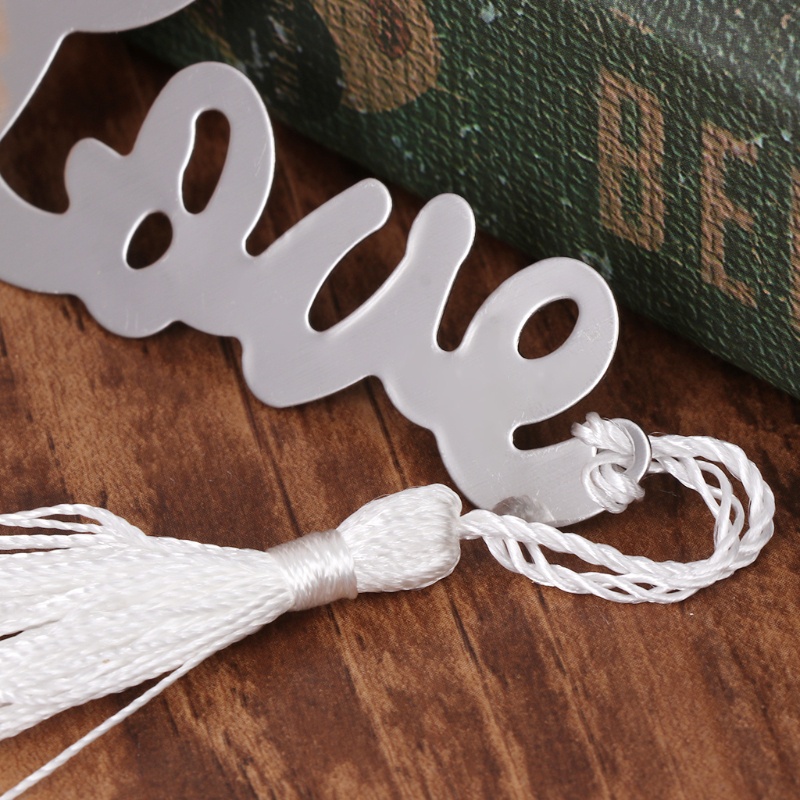 Thẻ Đánh Dấu Trang Sách Hình Chữ Love Bằng Kim Loại