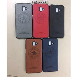 Ốp lưng cho Galaxy J6 Plus/ J6+ giả da Converse chống sốc siêu đẹp