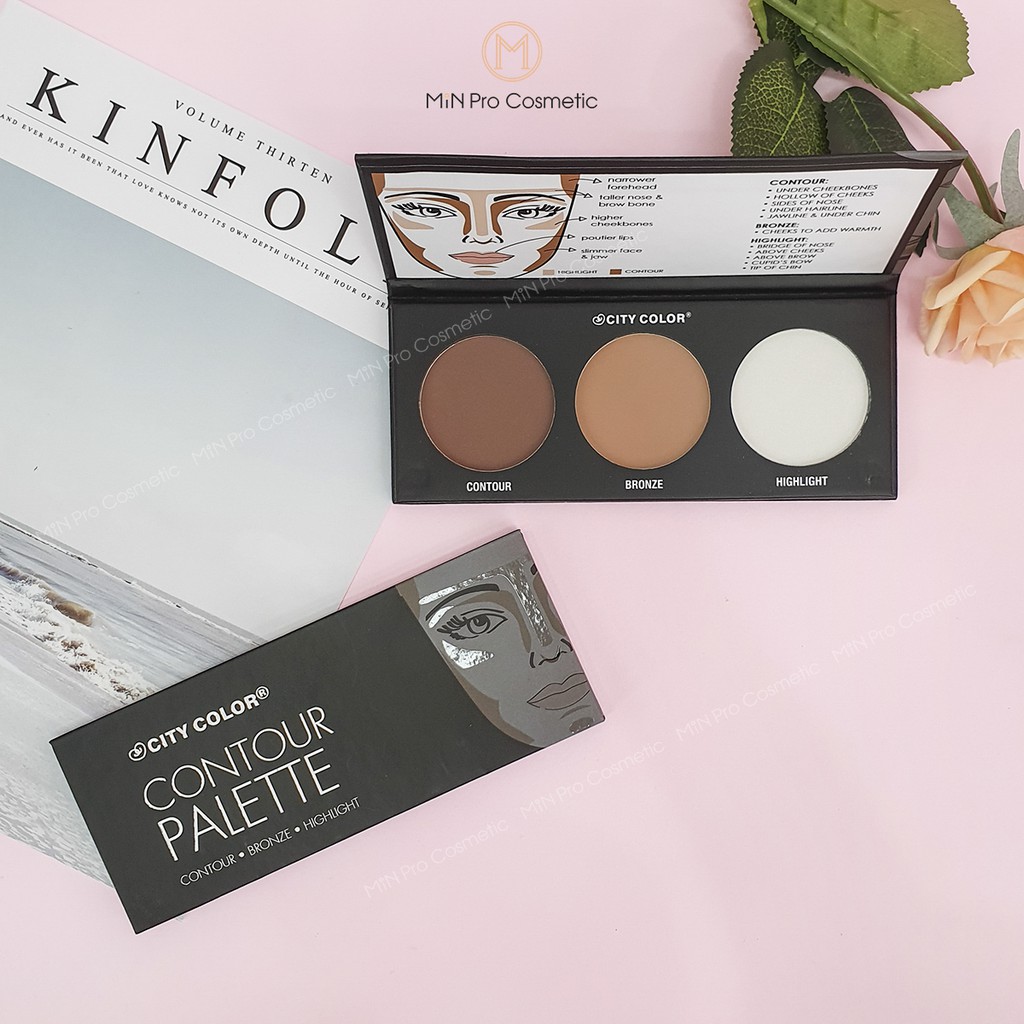 Bảng phấn highlight và tạo khối City Color Contour Effects 3 ô | BigBuy360 - bigbuy360.vn