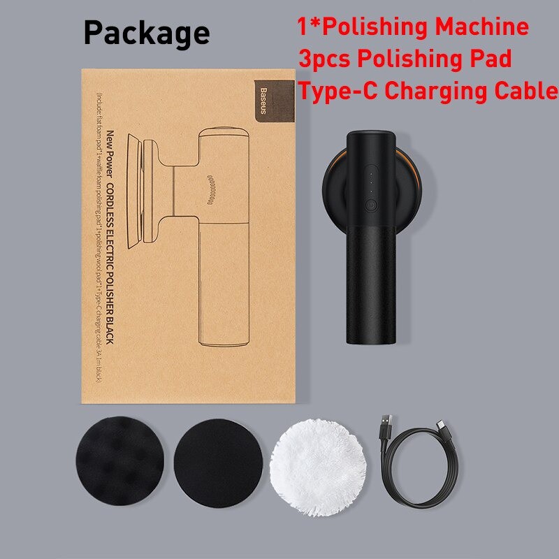 ▶️Máy đánh bóng ô tô không dây Baseus 3800 vòng/phút Pin 4000mAh 30W dùng trong 45 phút  - Phân phối C