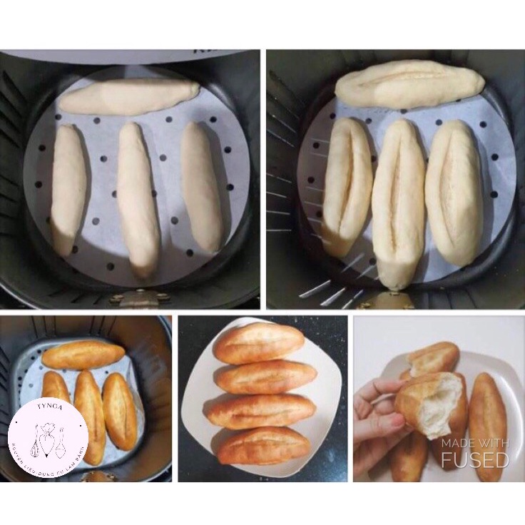 Giấy nến đục lỗ Giấy nến tròn lót xửng hấp, nồi chiên không dầu, hấp bánh bao 23 cm