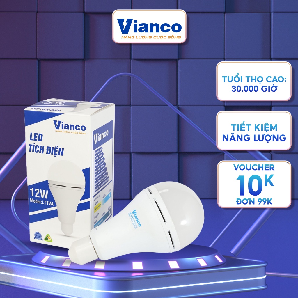 Bóng Đèn Led Bulb Tròn VIANCO Tiếm Kiệm Điện Năng, Thiết Kế Nhỏ Gọn, Bảo Hành 24 Tháng 1 Đổi 1