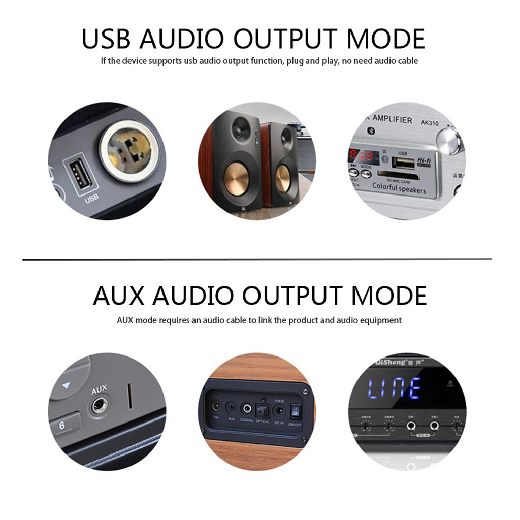 USB Bluetooth 5.0 phát nhạc trên ô tô, cắm vào cổng audio in trên màn hình, đài FM trên ô tô để phát nhạc từ điện thoại
