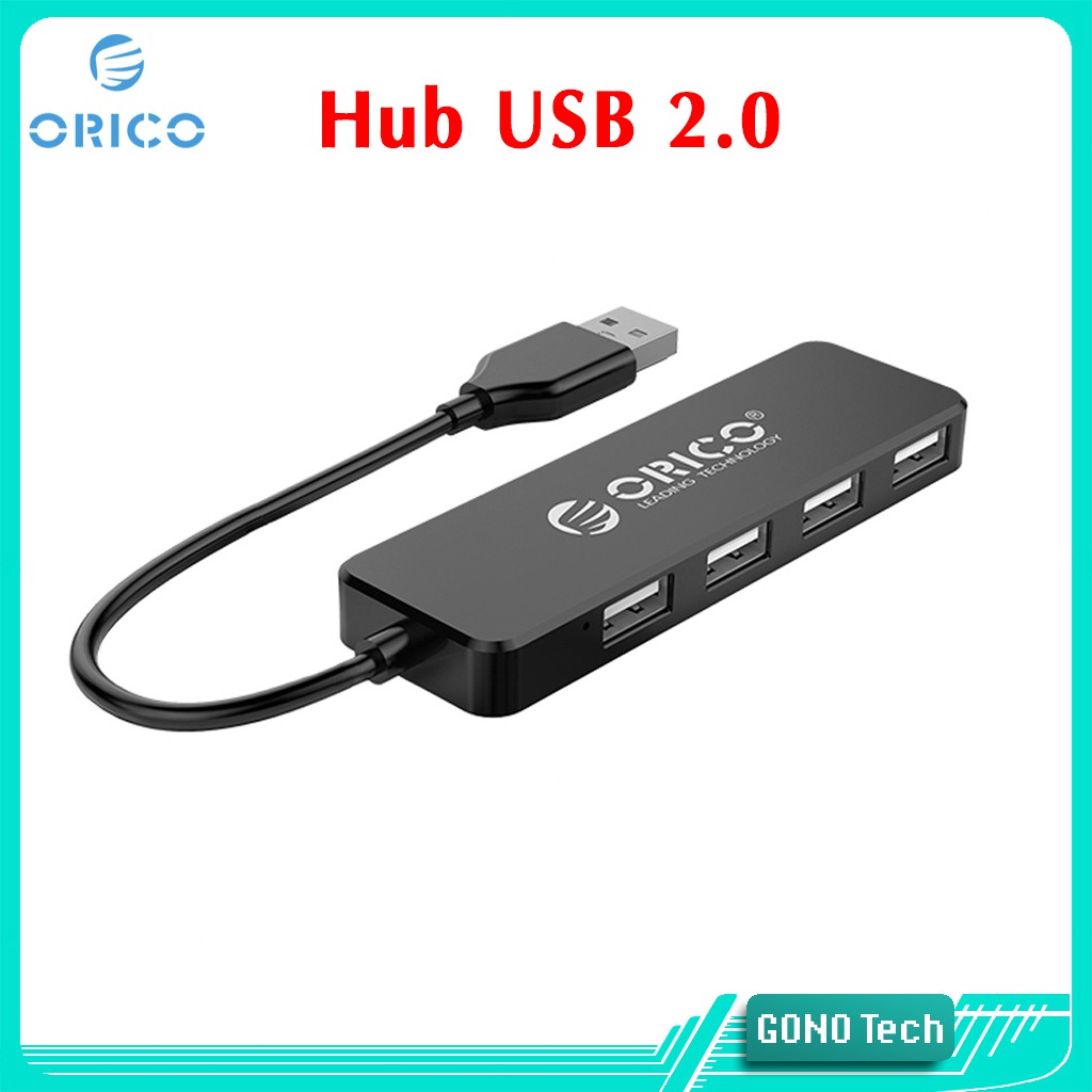 Hub USB 4 Port ORICO FL01 | Bộ chia 4 cổng USB 2.0 type-A cho Laptop, PC, Macbook, iMac, Tablet