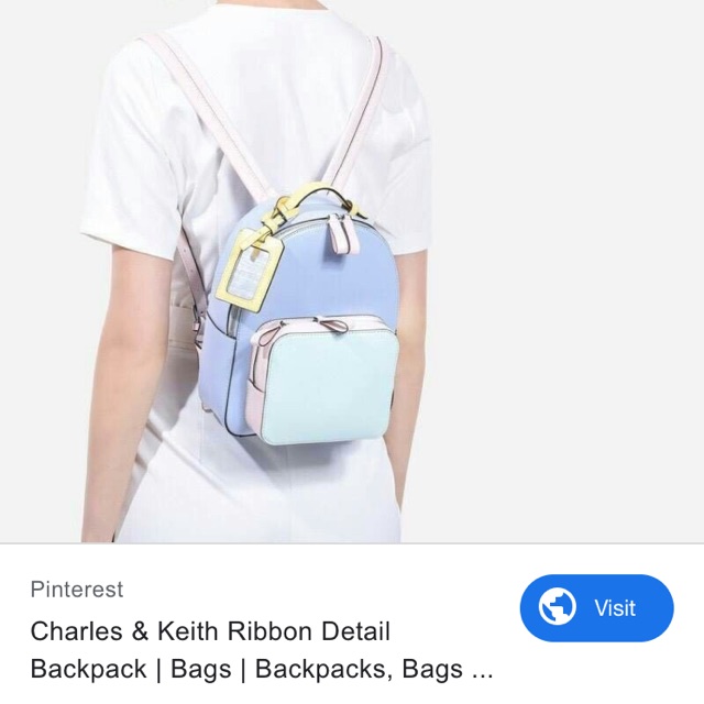 Balo Charles and keith ribbon backpack