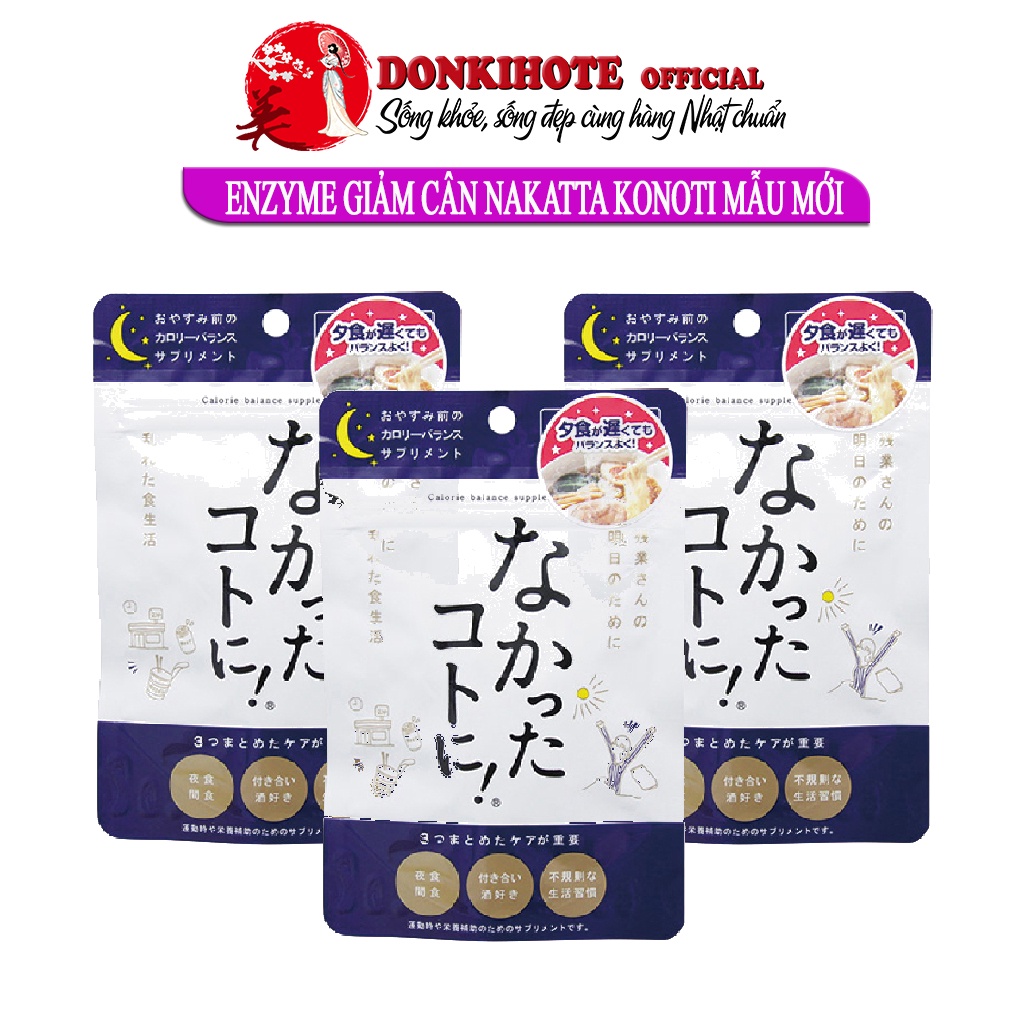 Enzyme giảm cân, viên uống giảm cân nhật bản Nakatta Konoti