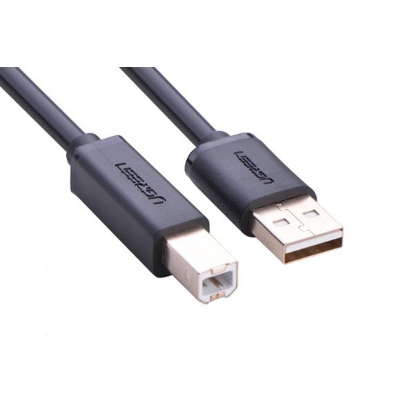 Cáp máy in USB 3m Ugreen UG-10351 đầu cáp - Hàng Chính Hãng