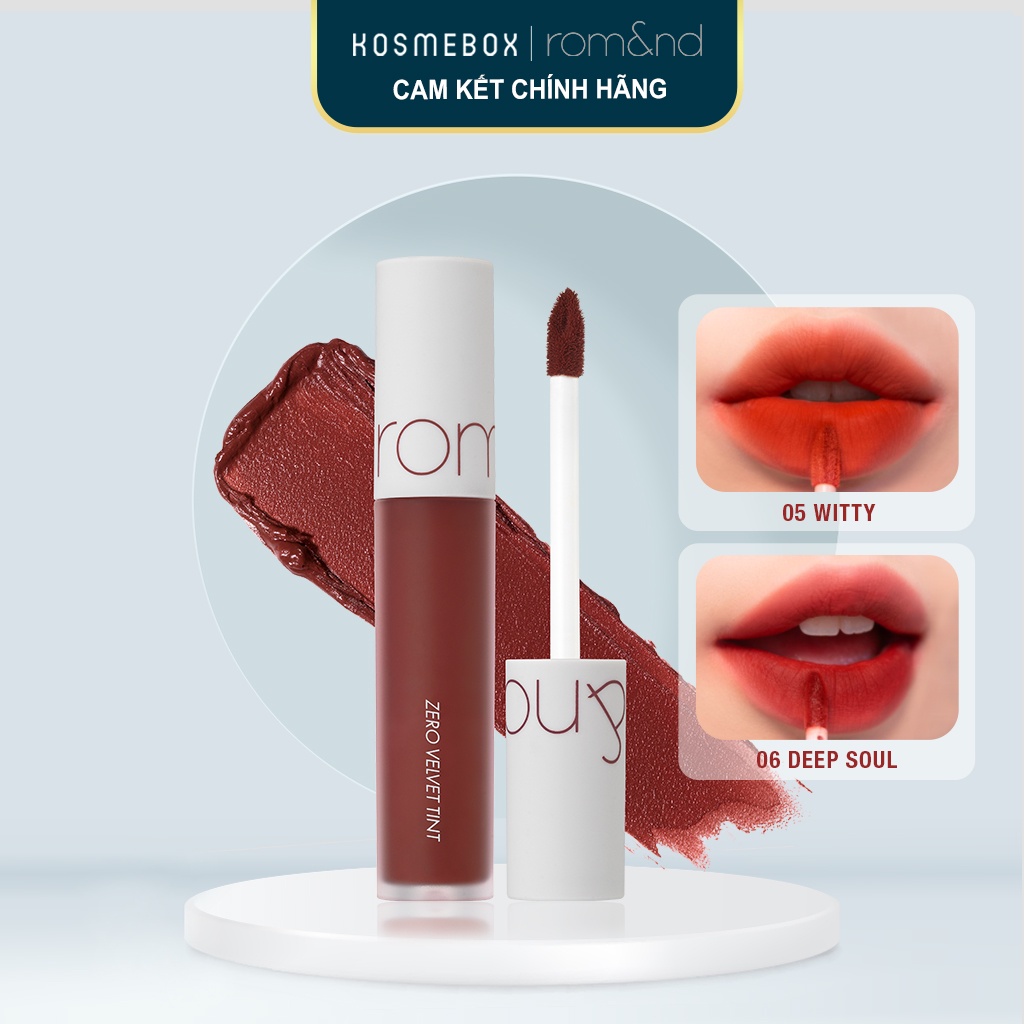 Son Kem Lì rom&amp;nd Zero Velvet Tint 5.5g