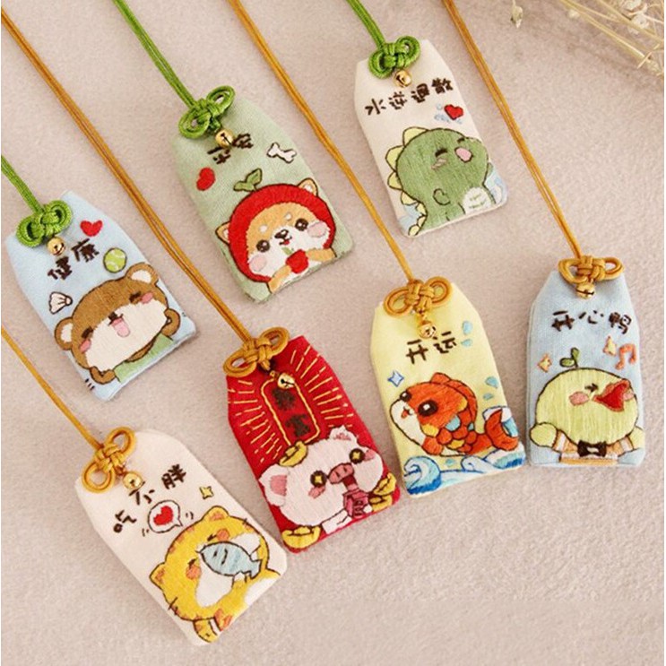 [ CÓ SẴN ] DIY / BỘ KIT TỰ THÊU TÚI OMAMORI HÌNH THÚ