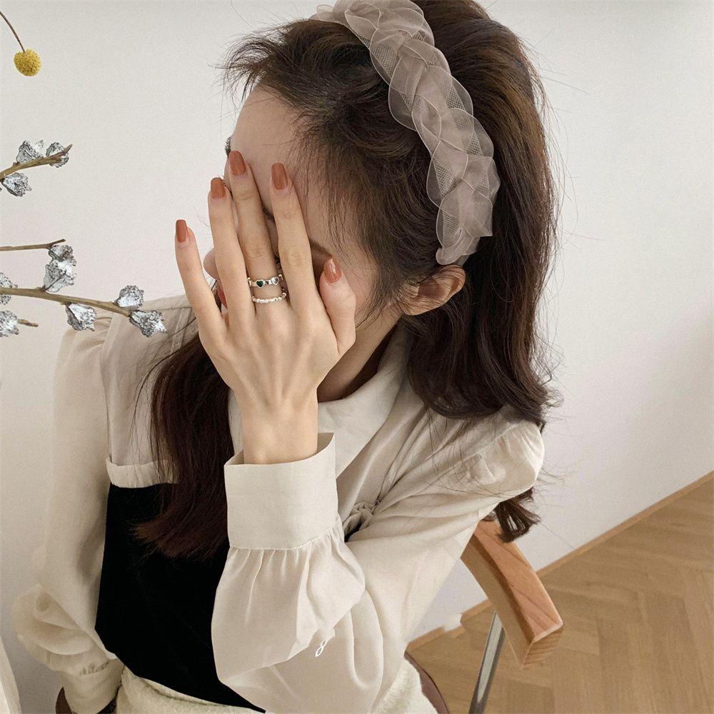 SUMU Dây Buộc Tóc Phối Ren Phong Cách Cổ Điển Cho Nữ