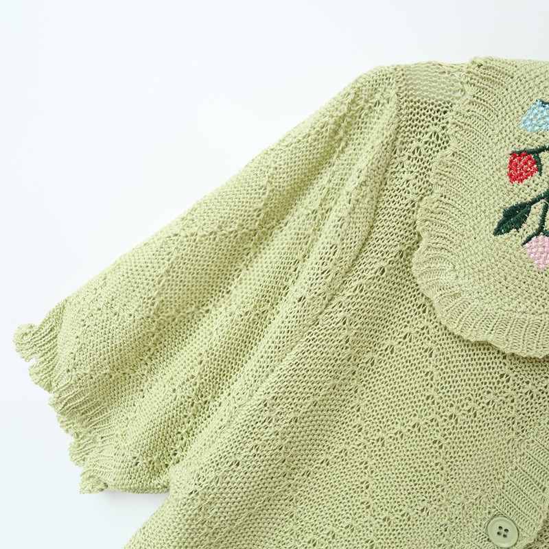 Áo len cổ thêu hoa Comic | BigBuy360 - bigbuy360.vn