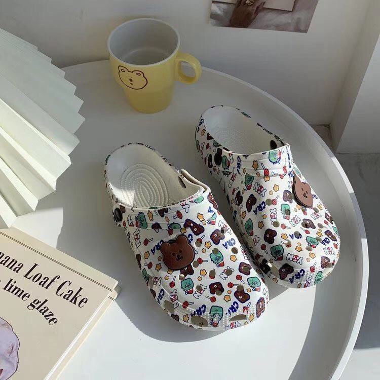 JY210 - Dép cross gấu nhiều màu sắc, dép xinh hàng sẵn giá hạt dẻ