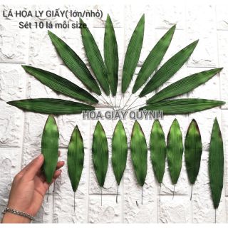 Sét 10 LÁ HOA LY (lá giấy đẹp, khá dai, khó rách)