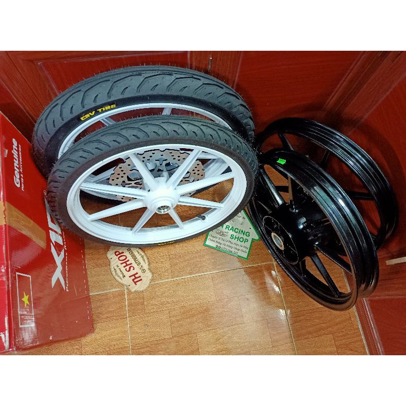 BÁNH MÂM WINNER KIỂU 8 CÂY X1R SIZE 1.6 VÀ 1.85 FULL VỎ Y NHƯ HÌNH TẶNG KÈM ĐĨA ỐC KIỂU CÓ MÀU TRẮNG OR ĐEN