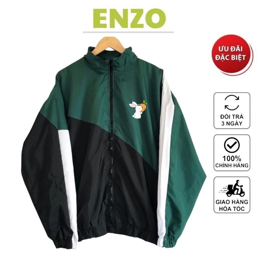 Áo khoác dù nam nữ hàn quốc cổ đứng form rộng chất gió 2 lớp _ ENZO