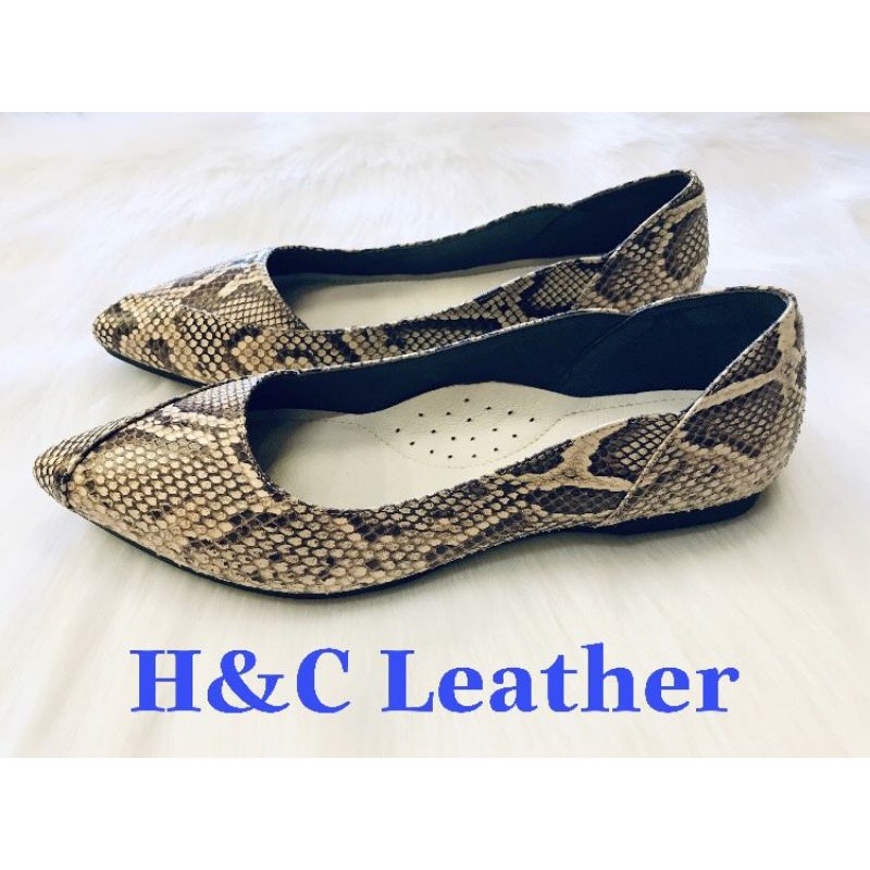 Giày nữ búp bê da trăn thật 100%