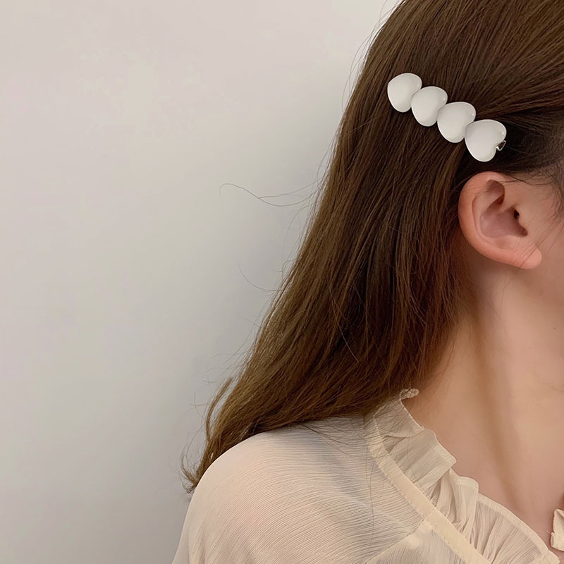 Kẹp tóc 2 mảnh tình yêu - gói 2 cái 6cm hình vuông kẹp tóc mái xà cừ kiểu hàn quốc (KT93)