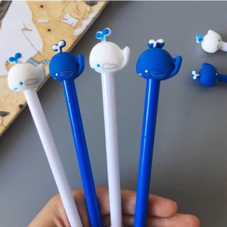 Bút bi nước cá voi xanh trắng