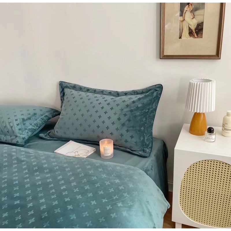 🍇🍇 Sét Chăn Ga Gối Nỉ Len CASHMERE 4 Món Chất Siêu Đẹp Ấm Áp Và Mềm Mịn - Mã KG117 🍇🍇 | BigBuy360 - bigbuy360.vn