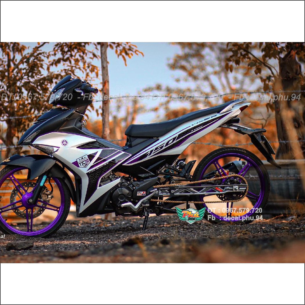 Tem Rời Exciter 150 Y15zr bạc đen tím (J)