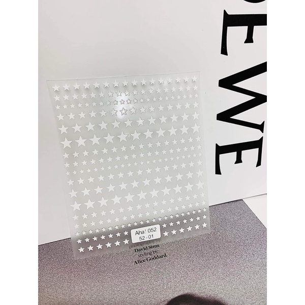 Sticker lụa sao - tim dán móng tay