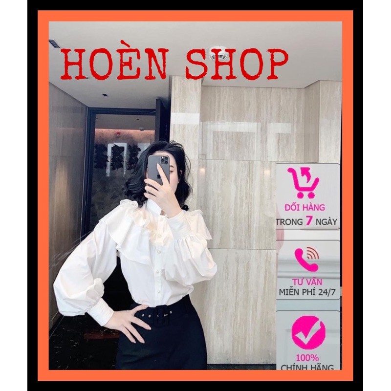 SƠ MI TRẮNG CỔ BÈO - TAY BỒNG - KẾT HỢP QUẦN TÂY VÀ CHÂN VÁY ĐỀU ĐẸP - HOÈN SHOP