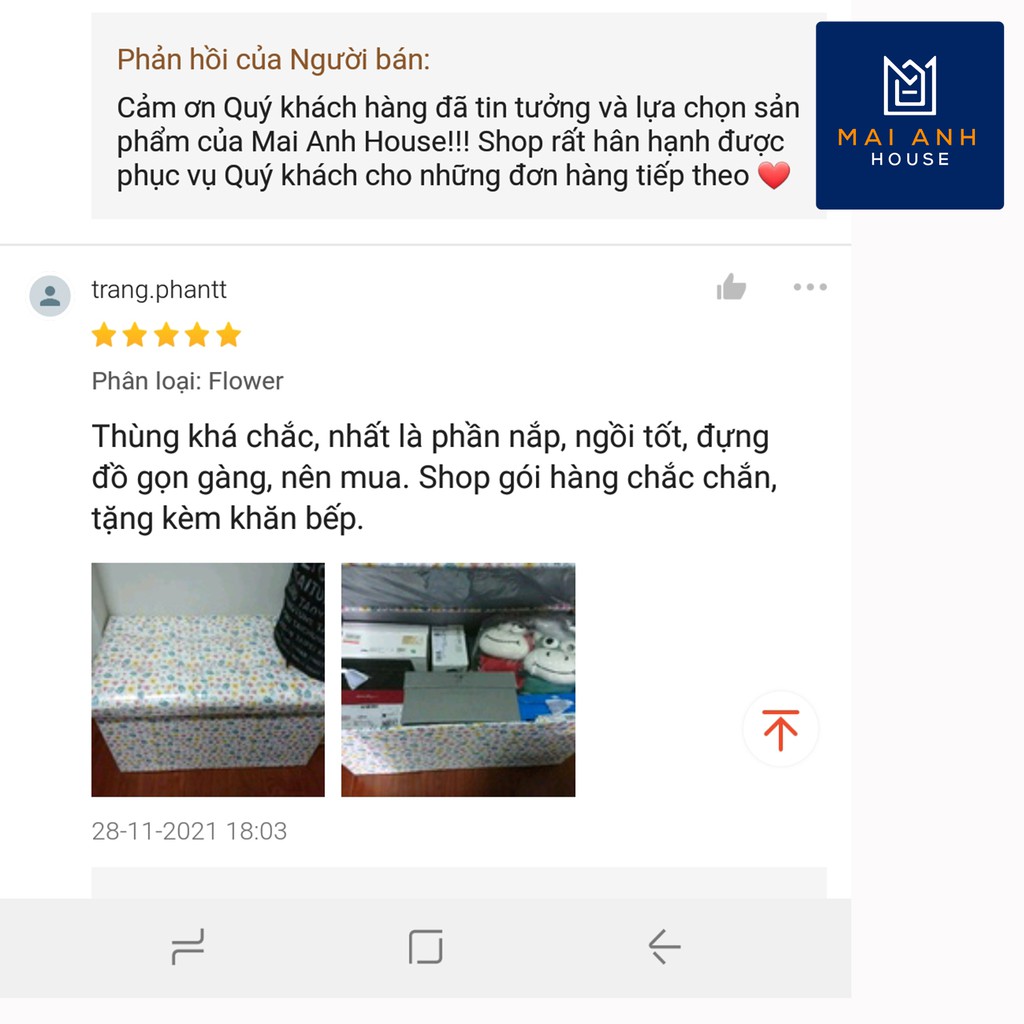 Thùng đựng đồ đa năng kiêm ghế ngồi Mai Anh House dáng dài