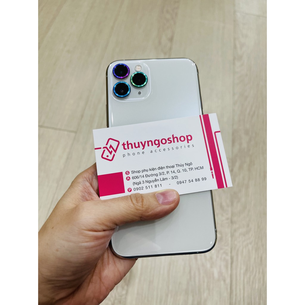 Viền nhôm camera không kính Iphone 12 - 12 mini - 11 - 11pro - 11pro max