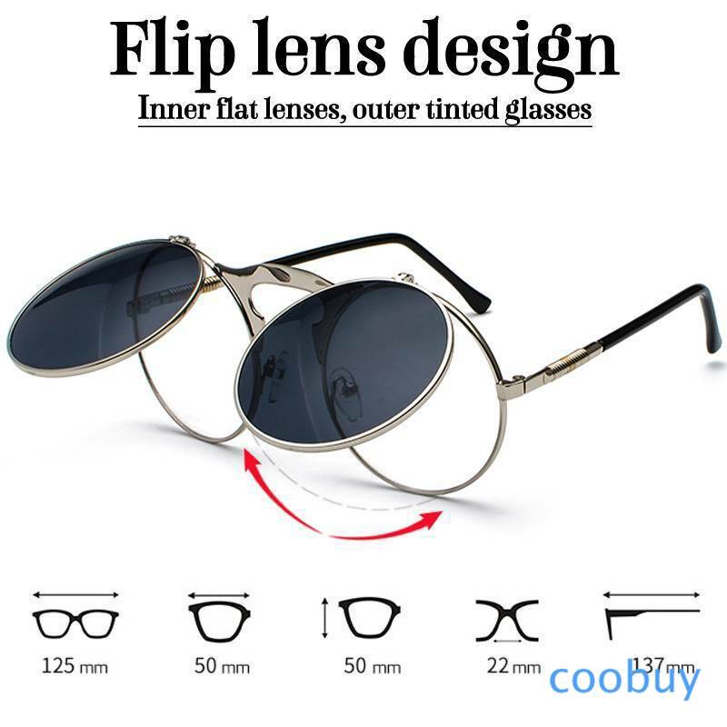 Kính mát gọng kim loại tròn phong cách vintage cá tính