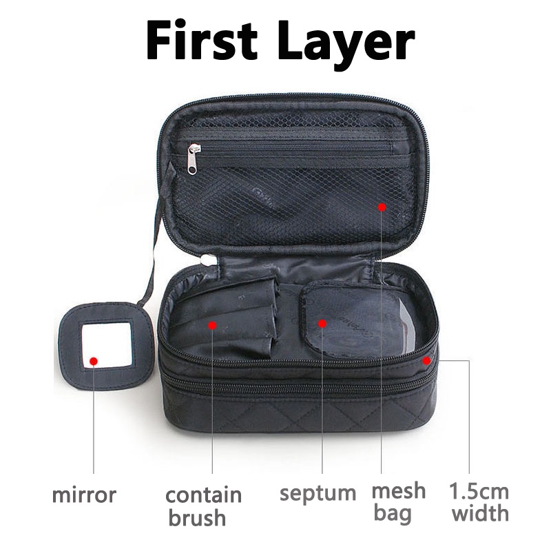 Túi Đựng Đồ Trang Điểm Hai Lớp Sức Chứa Lớn Chống Thấm Nước