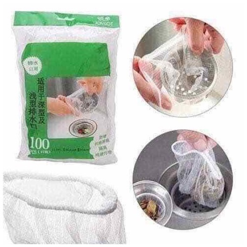 Combo 100 Túi Lọc Rác Dành Cho Bồn Rửa Tiện Rẻ -Gbear_Shop