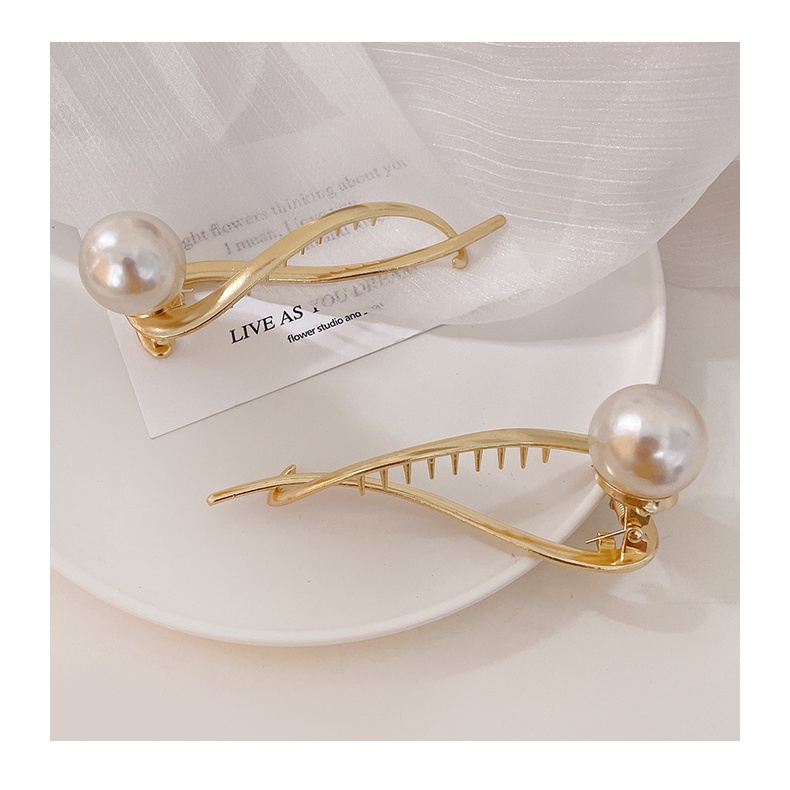 Kẹp Tóc Kim Loại Đính Ngọc Trai Nhân Tạo Hình Chú Ếch Độc Đáo Thẻ