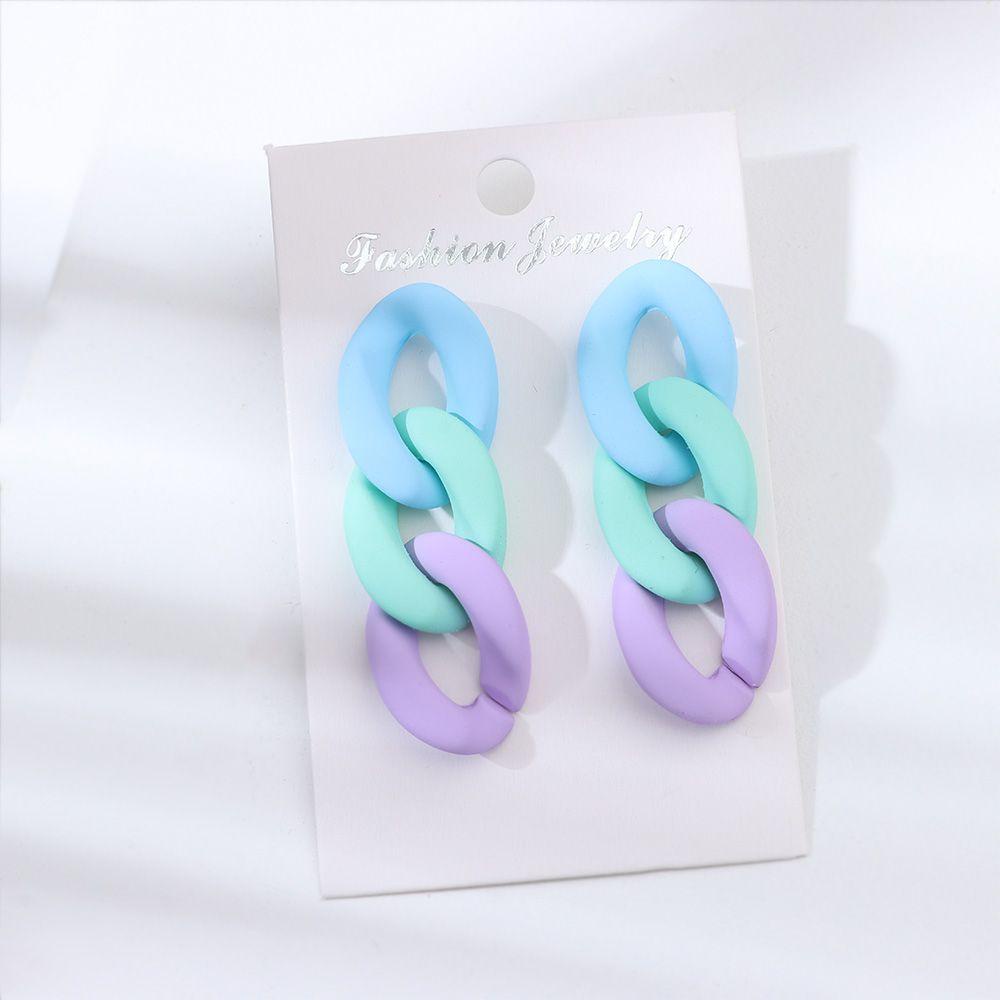 1 Khuyên Tai Acrylic Tua Rua Phong Cách Vintage Thời Trang