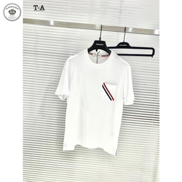 Áo phông nam Thome Brown phối viền túi-Ao thun nam nữ cao cấp