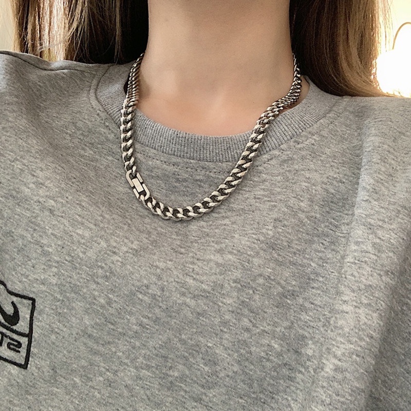 Vòng cổ Thép Không Gỉ Phong Cách Hip Hop Thời Trang Cá Tính