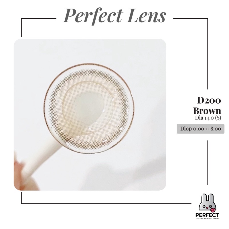 Lens ẢNH MẮT THẬT , Kính Áp Tròng Có Cận và Không Cận , D200 BROWN 14.0 S , Hạn Sử Dụng 1 Năm , Giá Sale