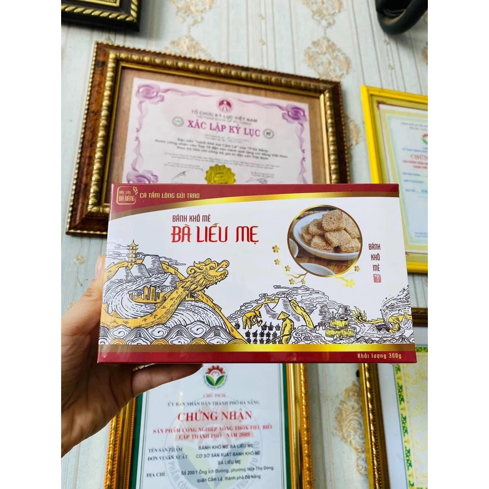 COMBO 3 HỘP KHÔ MÈ BÀ LIỄU ĐẶC SẢN ĐÀ NẴNG - hộp 300gr