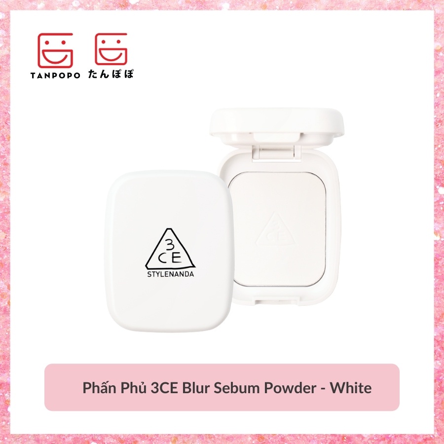 [Chính hãng] [Có sẵn] [Chính hãng] Phấn Phủ 3CE Blur Sebum Powder - White